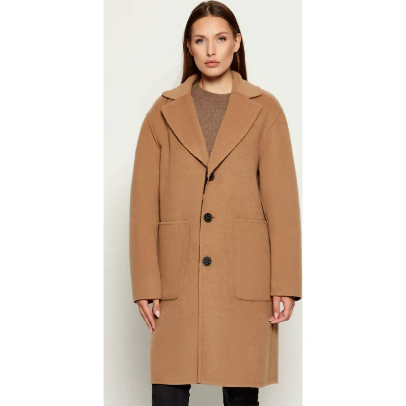 Marc Cain Wełniany dwustronny płaszcz