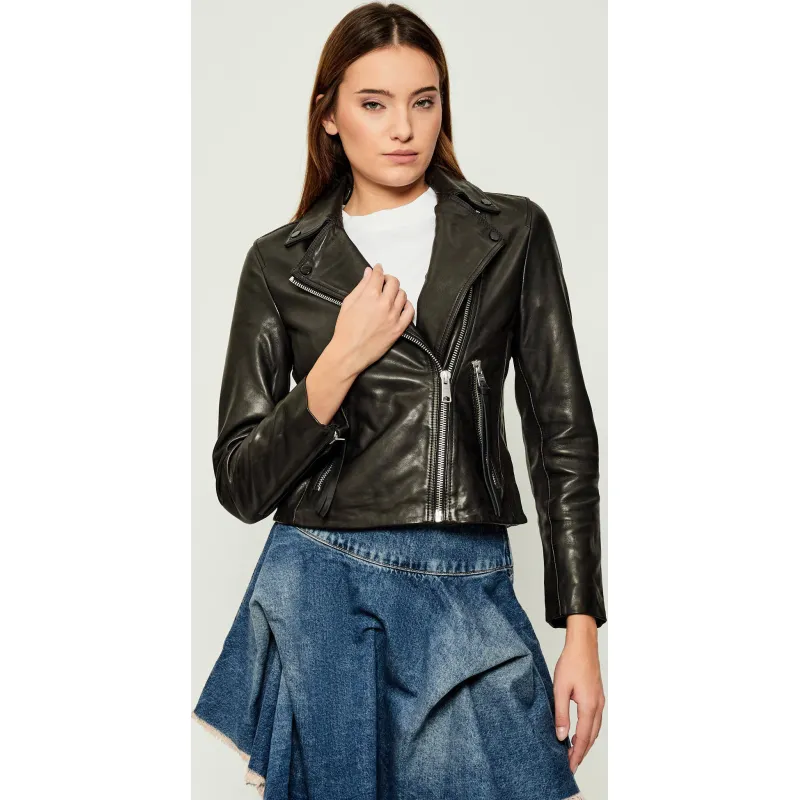 AllSaints Skórzana ramoneska DALBY | Slim Fit