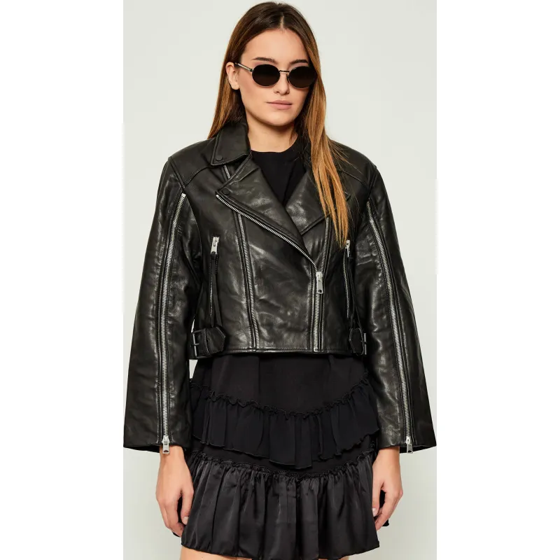 AllSaints Skórzana ramoneska MASONE | Relaxed fit