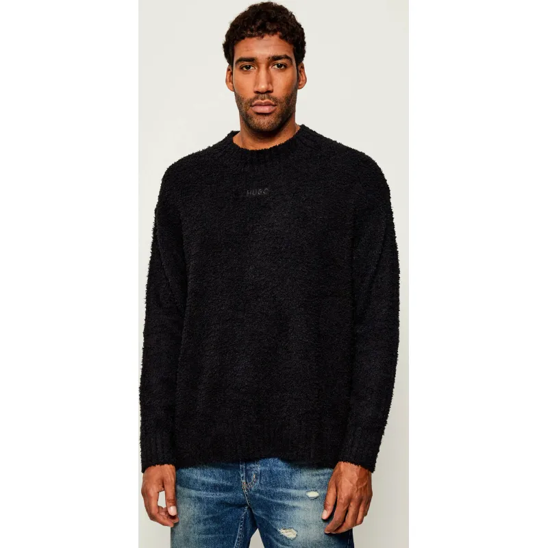 Hugo Blue Sweter Sanou | Relaxed fit | z dodatkiem wełny