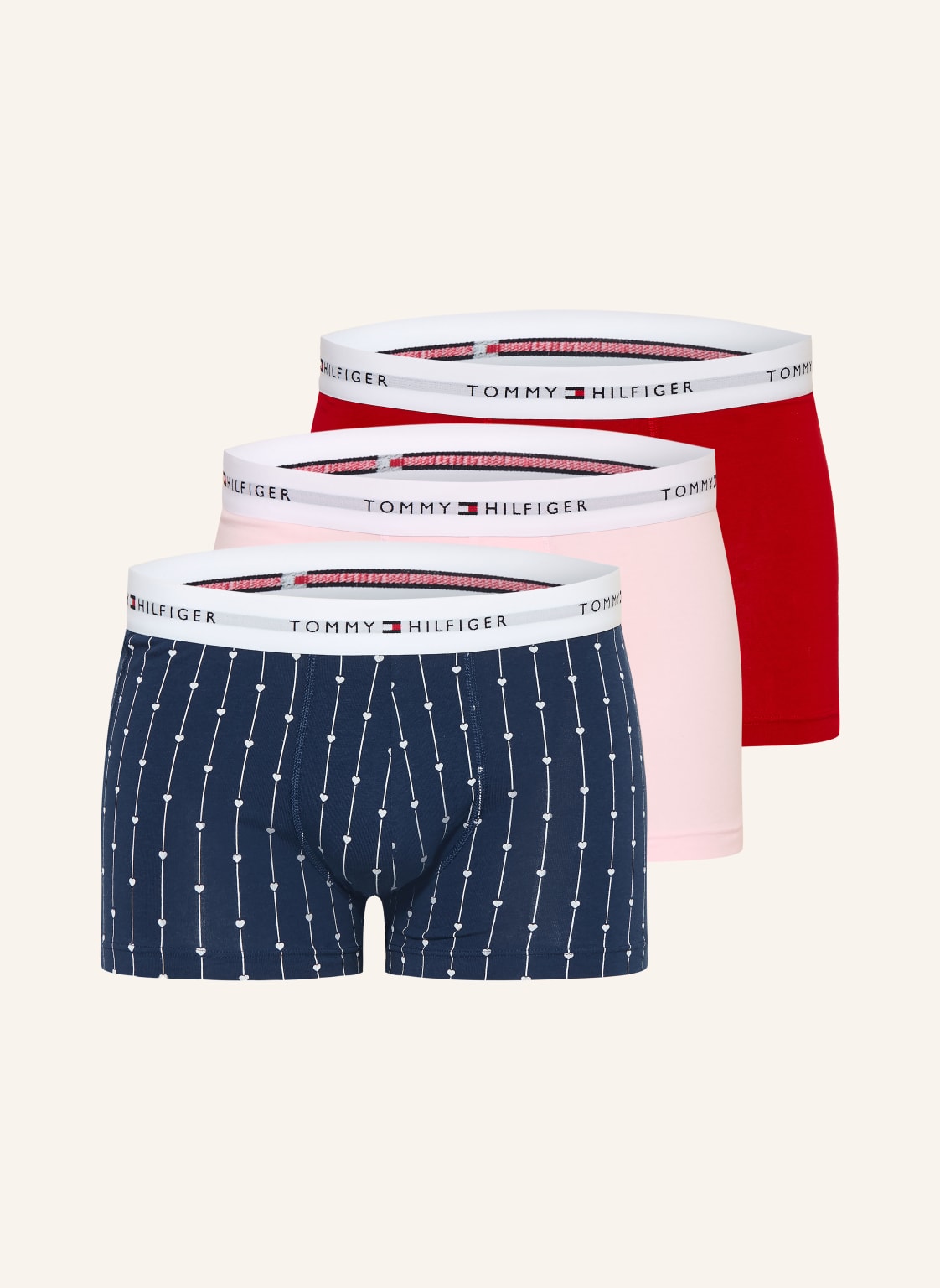 Tommy Hilfiger Bokserki, 3 Szt. rot