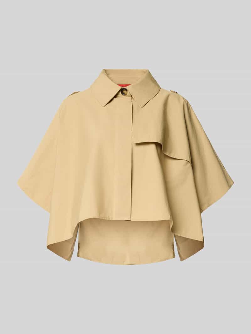 Ponczo o kroju oversized z czystej bawełny model ‘EUFORICO’