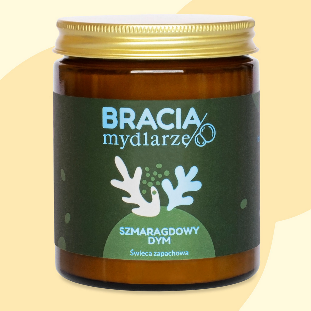 Szmaragdowy dym świeca sojowa 180ml Bracia Mydlarze