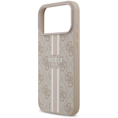 Etui GUESS 4G Printed Stripes MagSafe do Apple iPhone 17 Pro Max Różowy