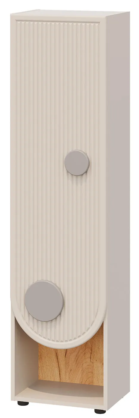 Kaszmirowy regał zamykany ryflowany do pokoju dziecka T0-K82