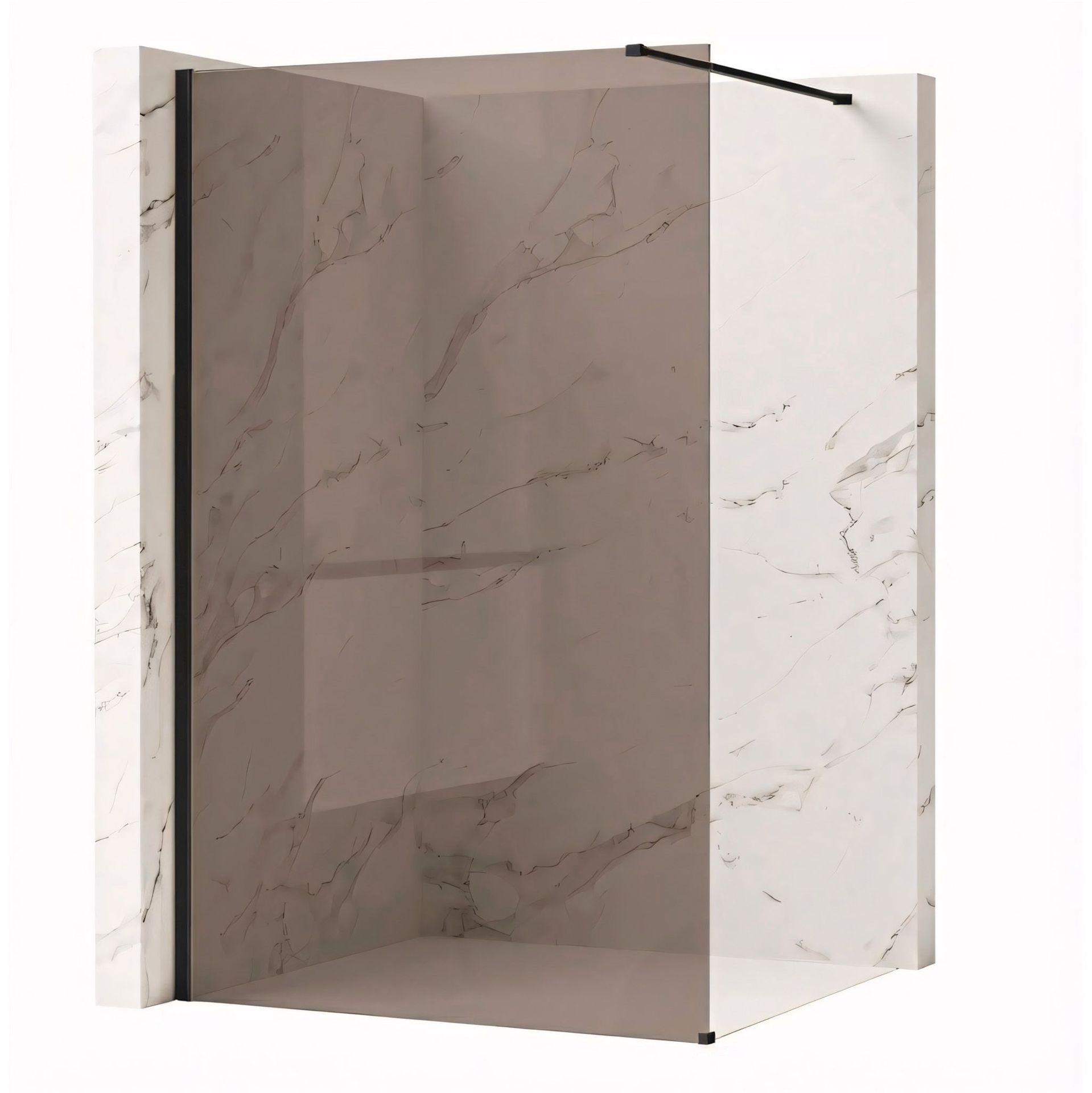 Rea Kabina prysznicowa Walk-In Rea Flexi Brown / Black 80