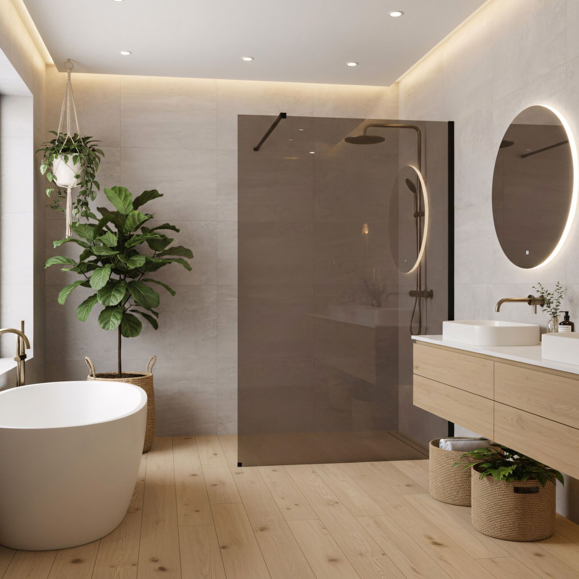 Rea Kabina prysznicowa Walk-In Rea Flexi Brown / Black 120