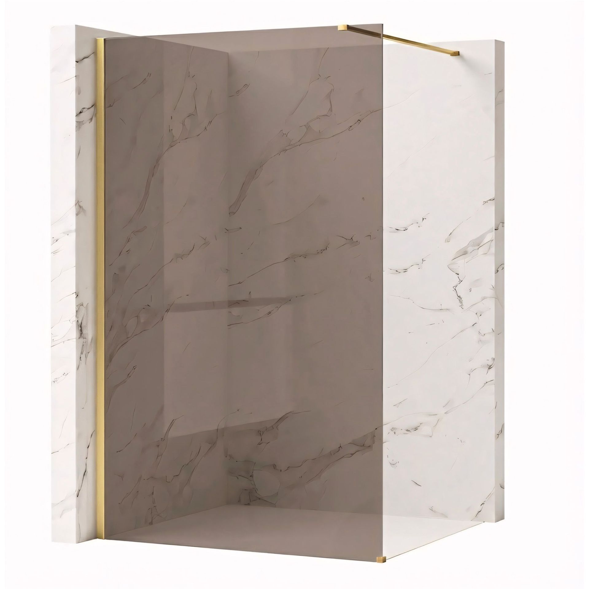 Rea Kabina prysznicowa Walk-In Rea Flexi Brown / Brush Gold 100