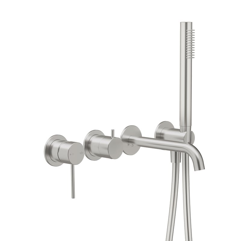 Bateria podtynkowa prysznicowa i wannowa Flint szary mat Armatura Kraków