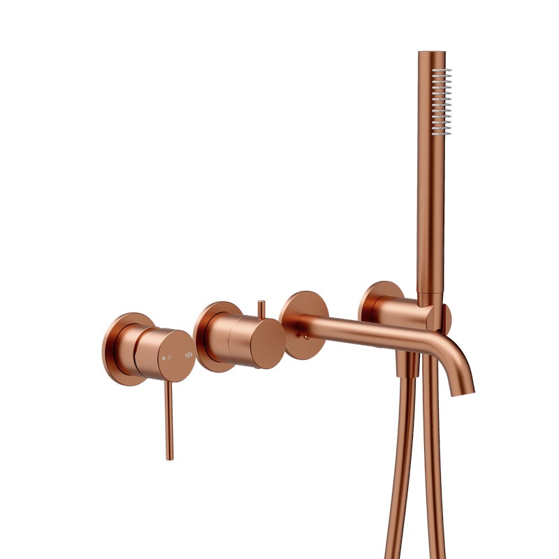 Bateria podtynkowa prysznicowa i wannowa Flint brąz mat Armatura Kraków