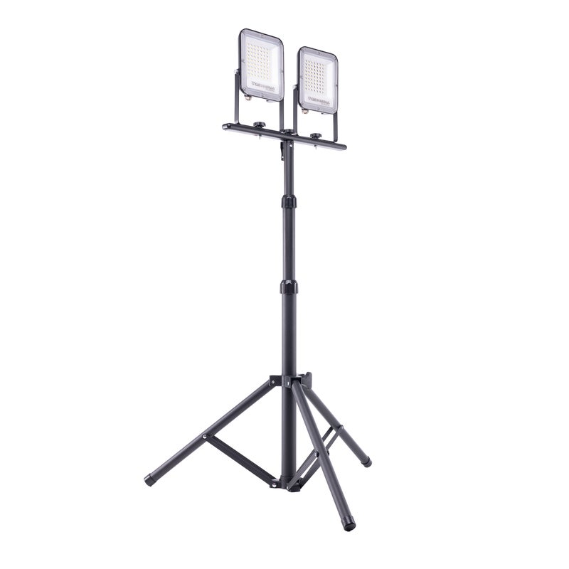 Projektor naświetlacz LED na statywie do warsztatu 2x5000 LM 50W IP44 czarny Germina