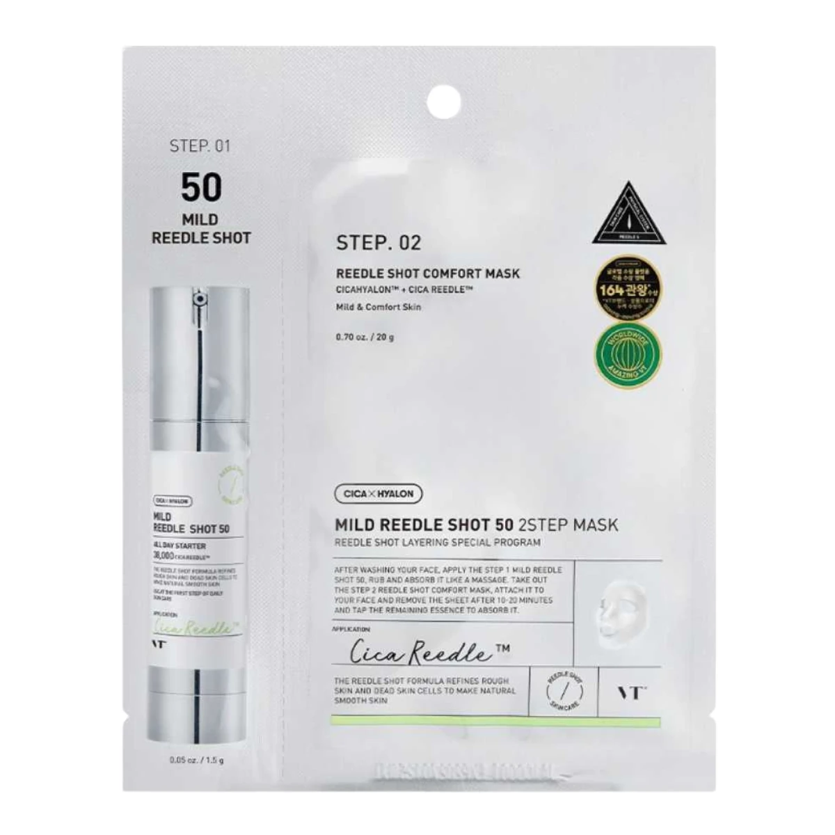 VT Cosmetics - Mild Reedle Shot 50 2-Step Mask