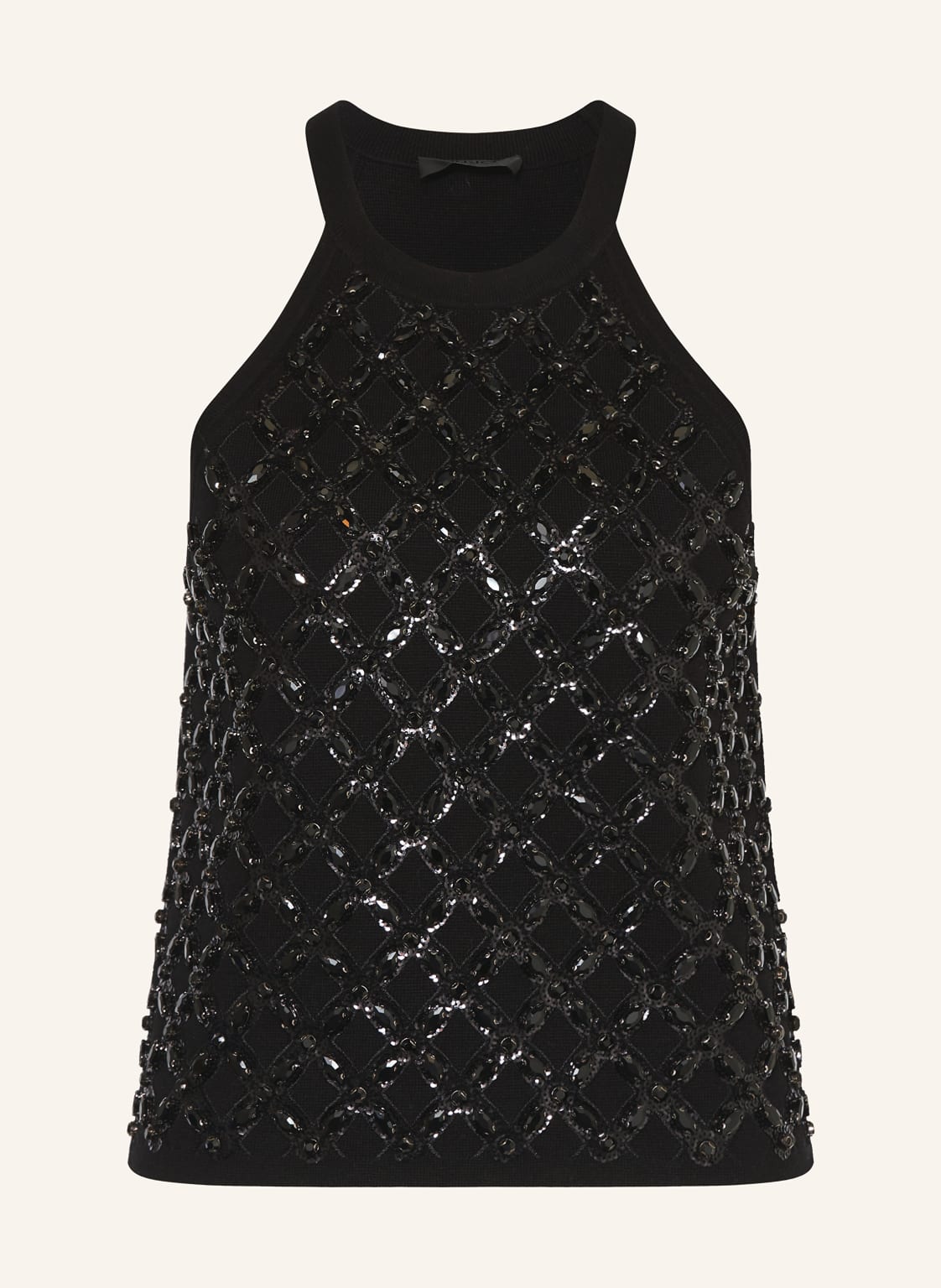 Liu Jo Dzianinowy Top Z Kamieniami Ozdobnymi schwarz