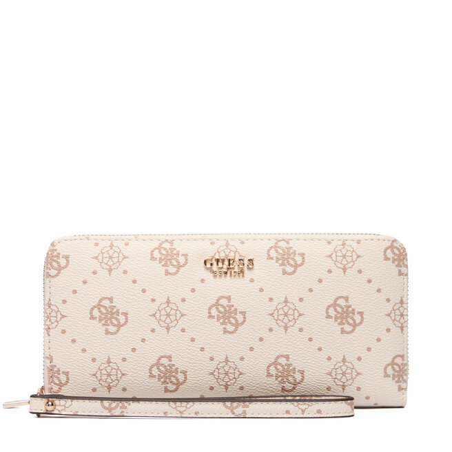 Portfel Guess Carrie Logo Slg SWGP98 98146 Écru