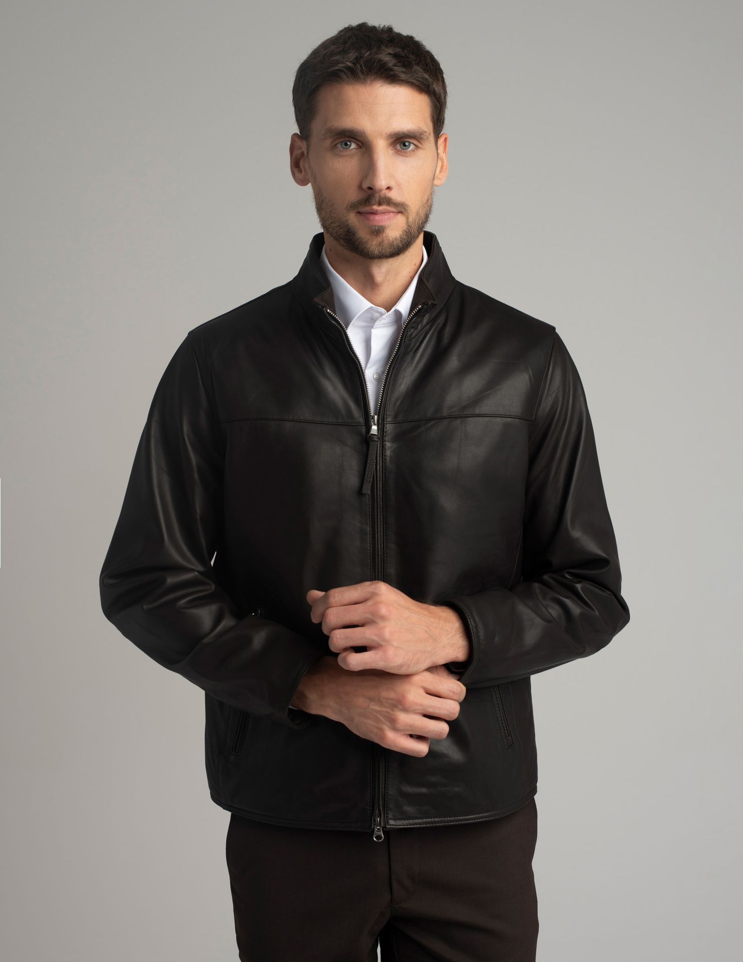 kurtka skórzana salandra brązowa