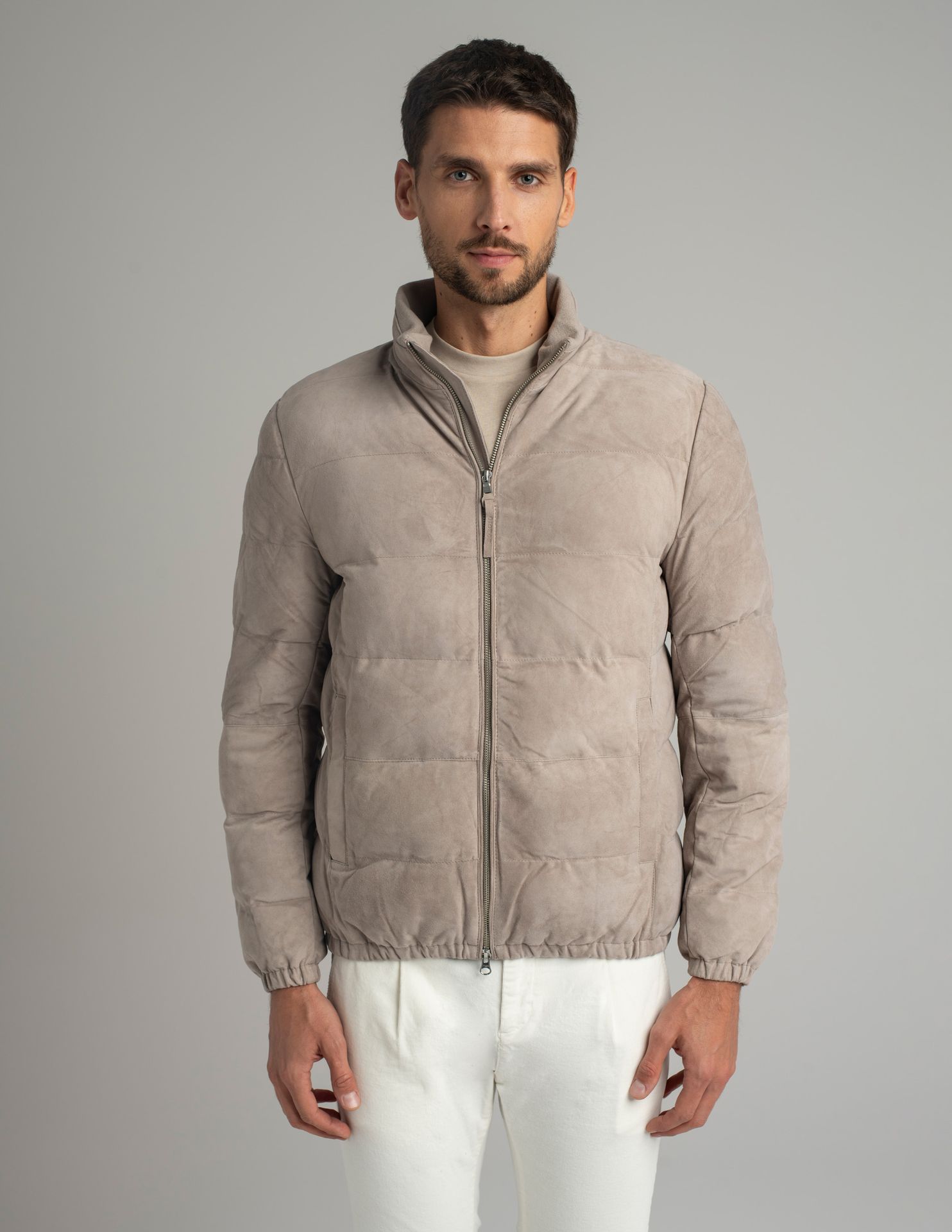 kurtka skórzana calvi beżowa