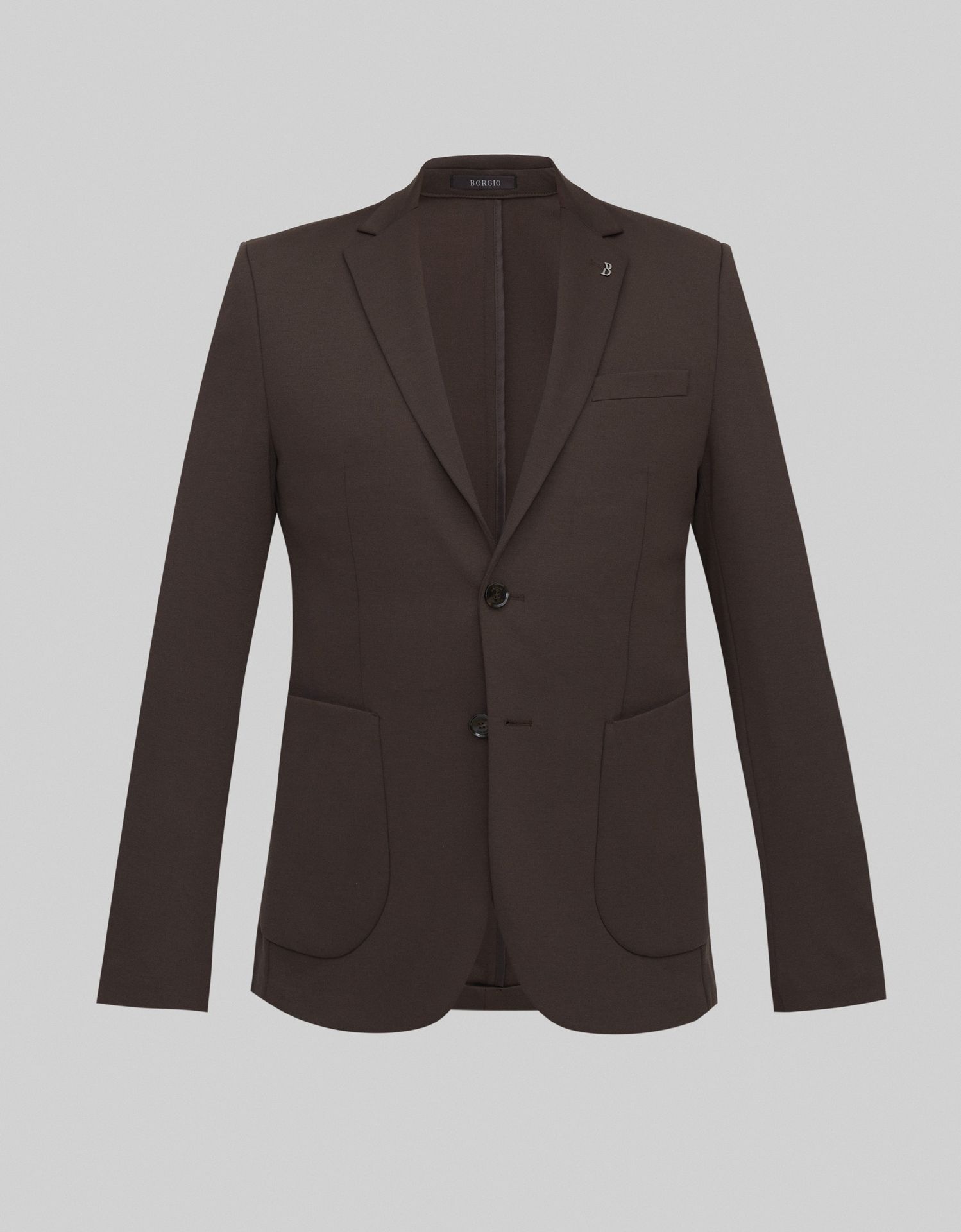 marynarka do zestawu gavello brąz slim fit