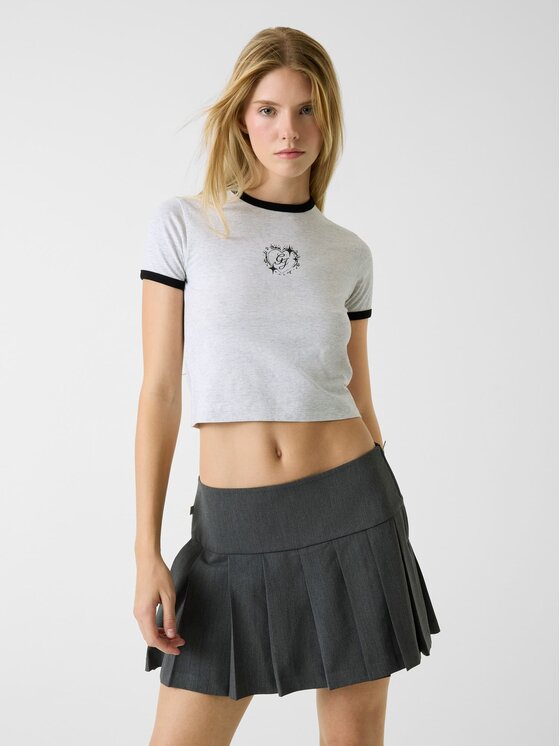 Guess Jeans T-Shirt 180329 Szary Classic Fit
