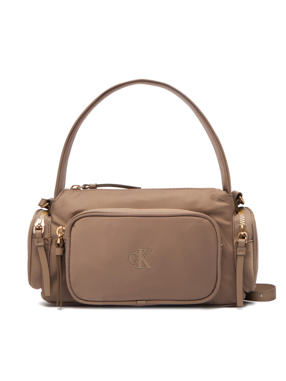 Calvin Klein Torebka Pocket Nylon Bag W/Strap LV04F3132G Beżowy