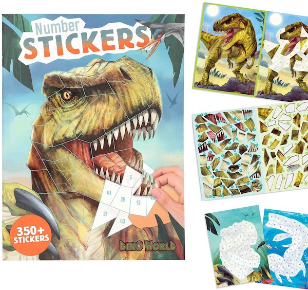 Zestaw z naklejkami number Stickers Dino World