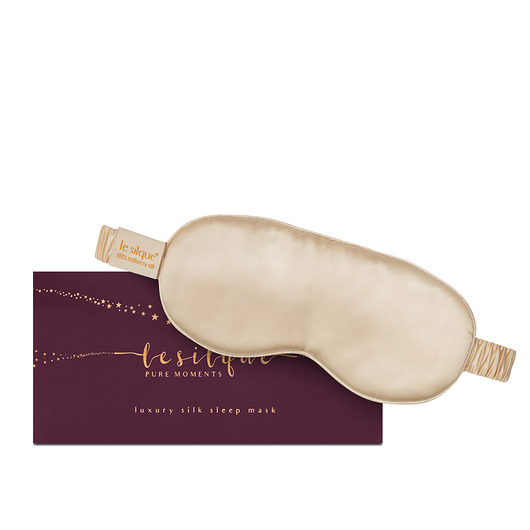 LE SILQUE Opaska na oczy z jedwabiu - yellow beige