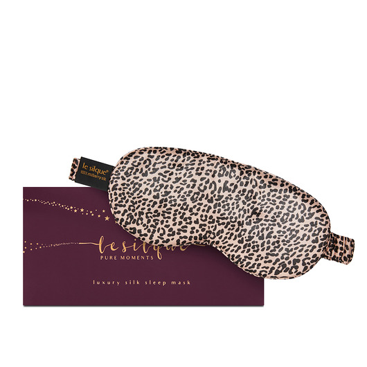 LE SILQUE Opaska na oczy z jedwabiu - leopard