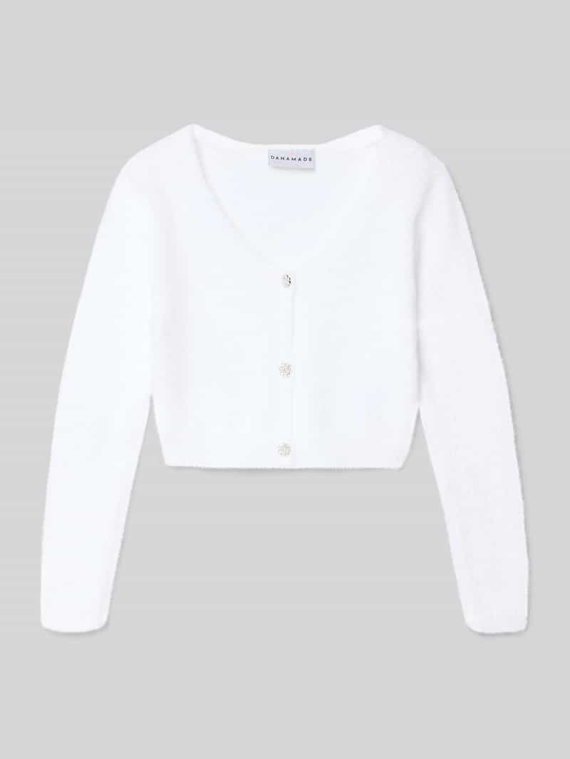 Kurtka krótka z dzianiny z listwą guzikową