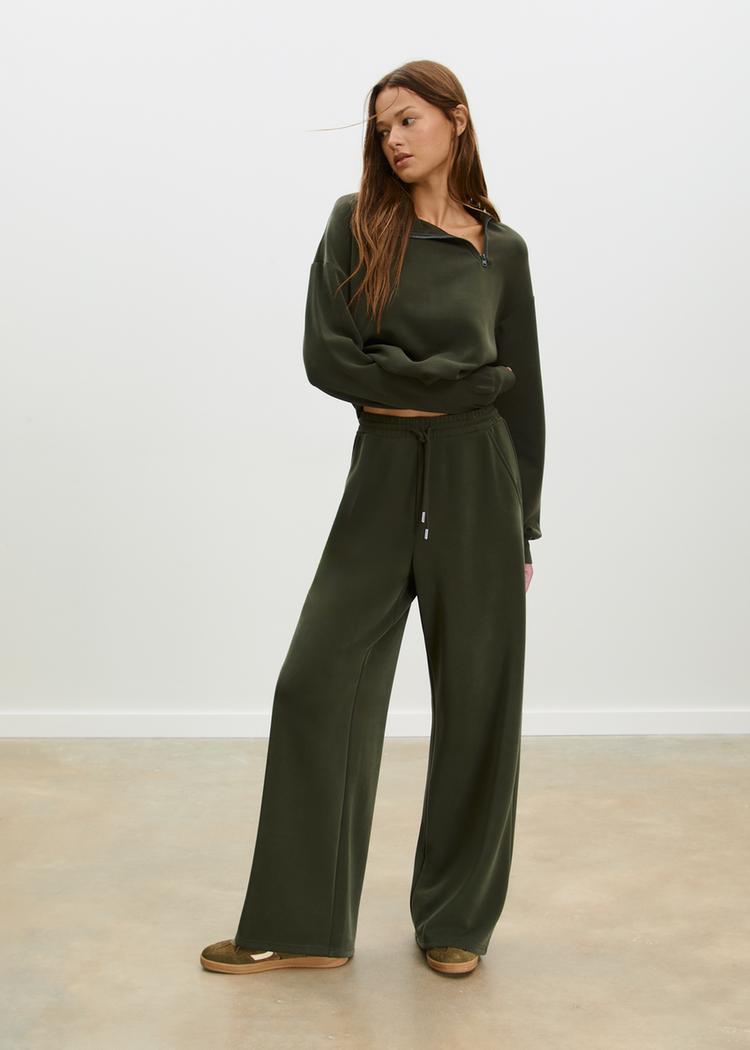 Stradivarius Miękkie spodnie jogger palazzo S