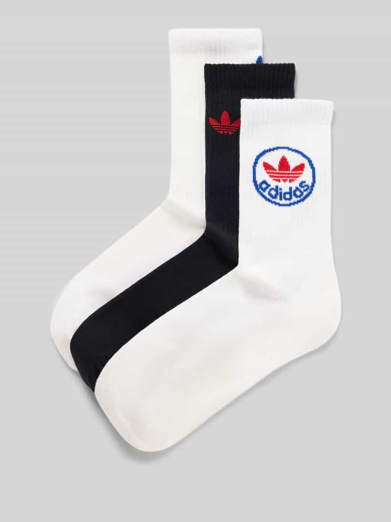 Skarpety z nadrukiem z logo w zestawie 3 szt.