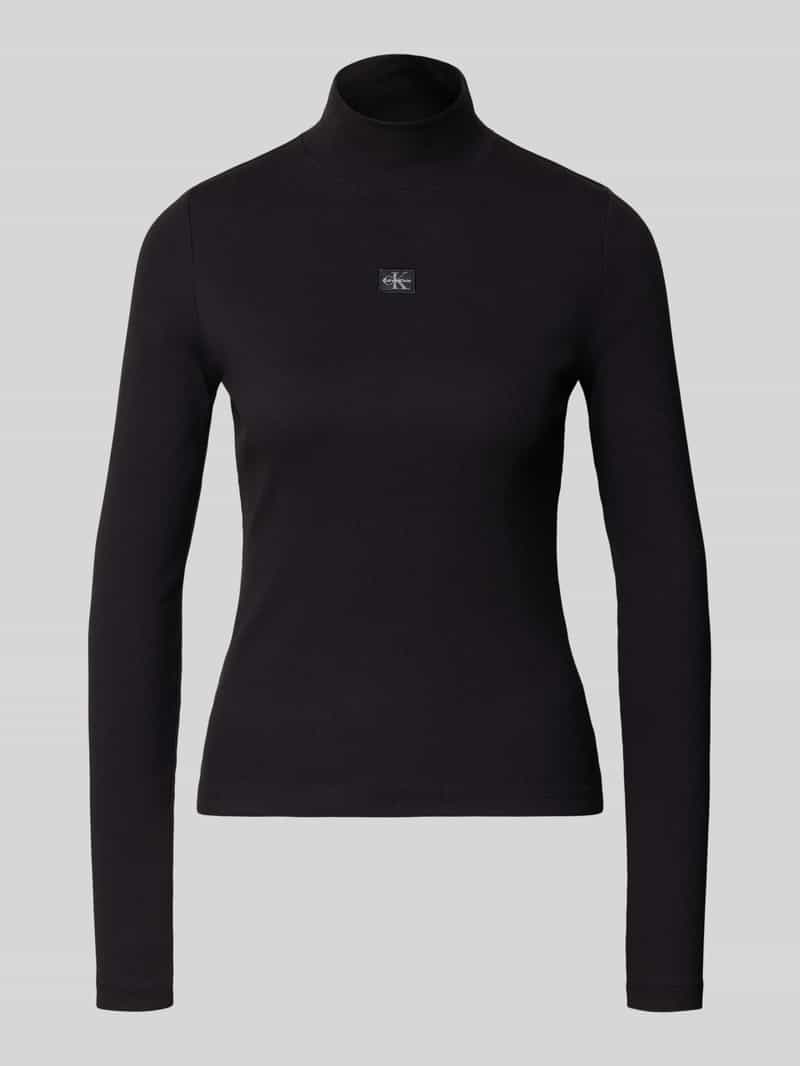 Bluzka z długim rękawem i detalem z logo