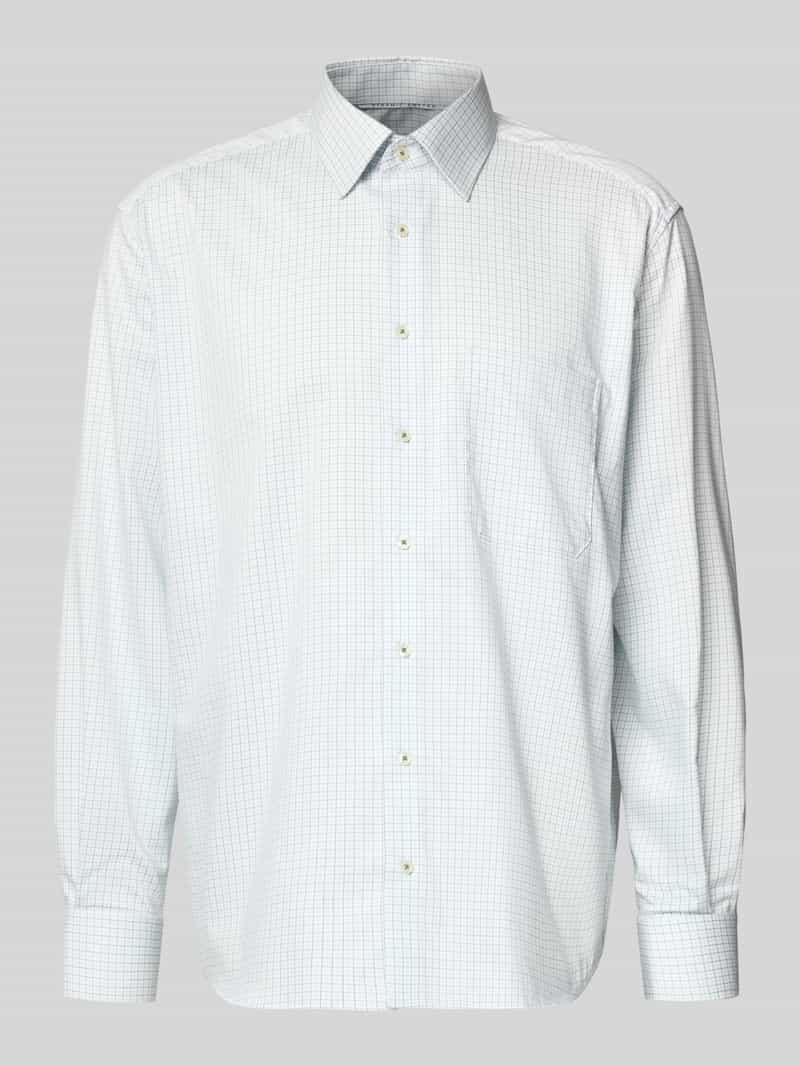 Koszula biznesowa o kroju comfort fit z bawełny z kołnierzykiem typu kent