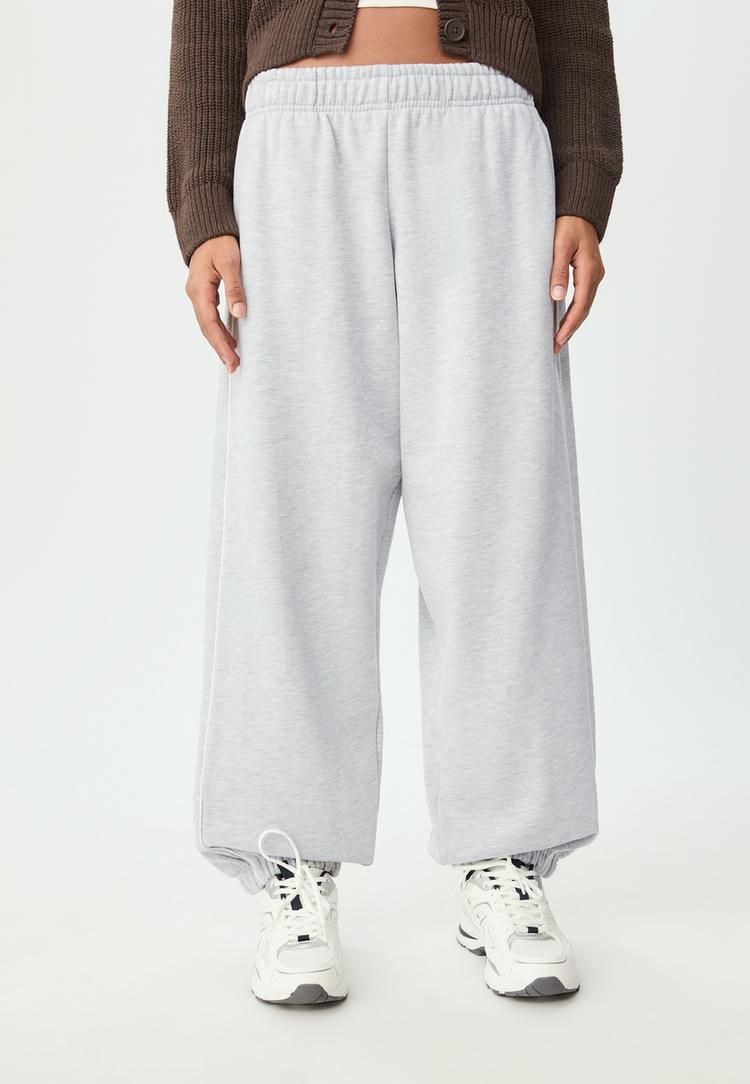 Stradivarius Spodnie jogger z lampasem Popielaty XL