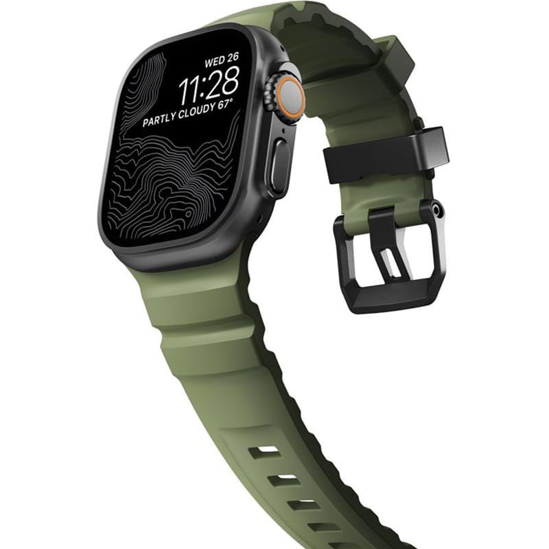 NOMAD Rocky Point Band do Apple Watch 46mm/49mm Zielono-czarny