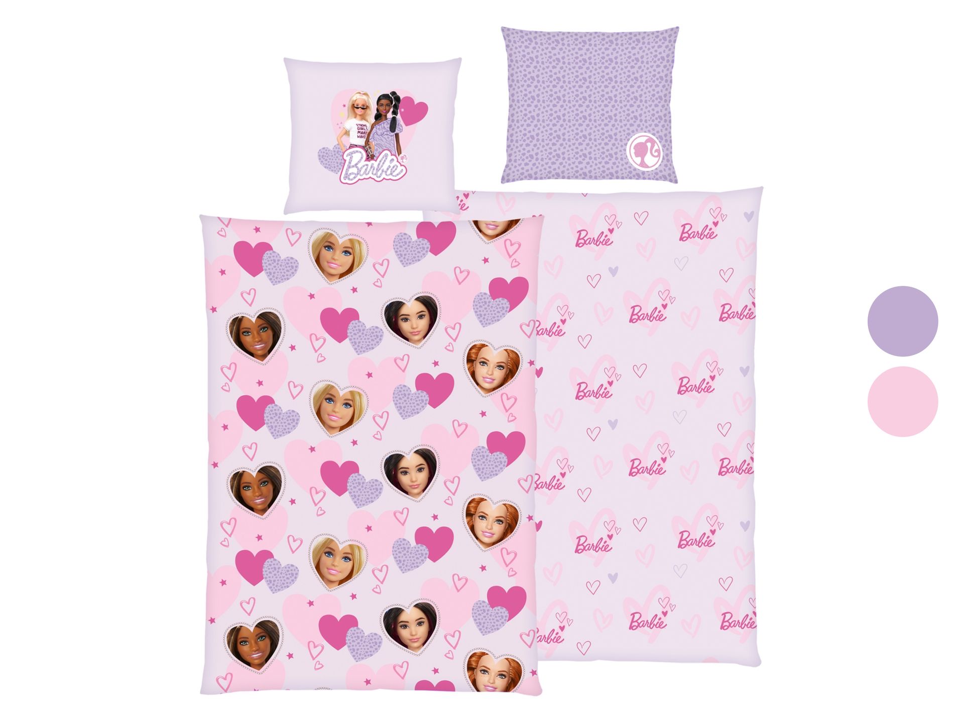 Dwustronna pościel dziecięca Barbie, 140 x 200 cm