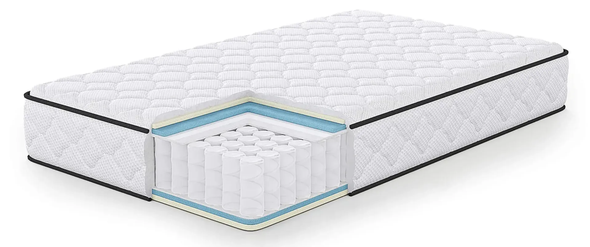 Materac sprężynowy z pokrowcem 120x200 cm L9-A28