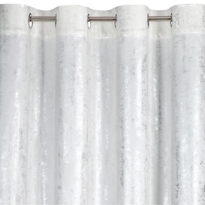 Zasłona EUROFIRANY Renia 140 x 250 cm Biało-srebrny