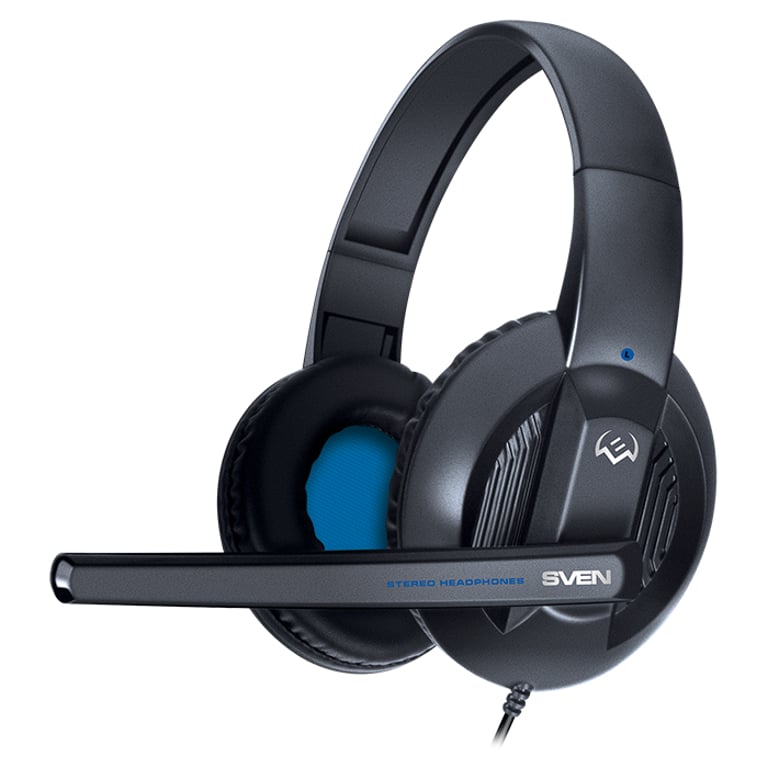 SVEN AP-680MV słuchawki/zestaw słuchawkowy Przewodowa Opaska na głowę Czarny, Niebieski