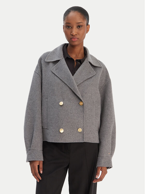 Tommy Hilfiger Kurtka przejściowa WW0WW47759 Szary Relaxed Fit