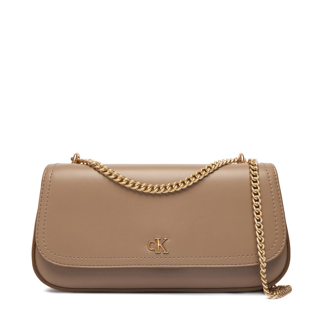 Torebka Calvin Klein Ck Convertible Chain Small Bag LV04F3172G Beżowy