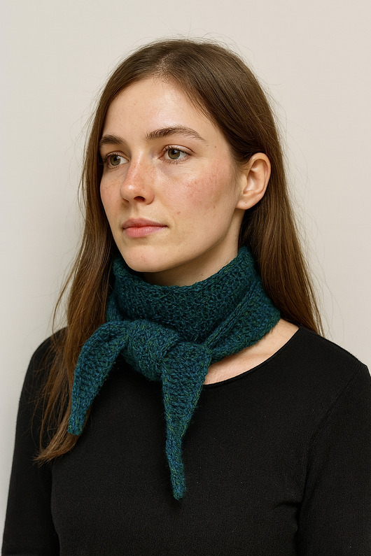 Mały ciepły skandynawski szalik Sophie apaszka turban 100% alpaka