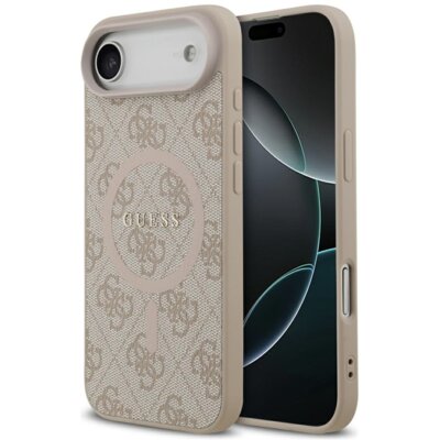 Etui GUESS 4G Ring Classic Logo MagSafe do Apple iPhone 17 Różowy