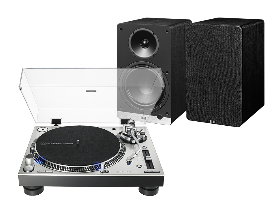 Audio-Technica AT-LP140XP (srebrny) + ConneX DCB61 (czarny)