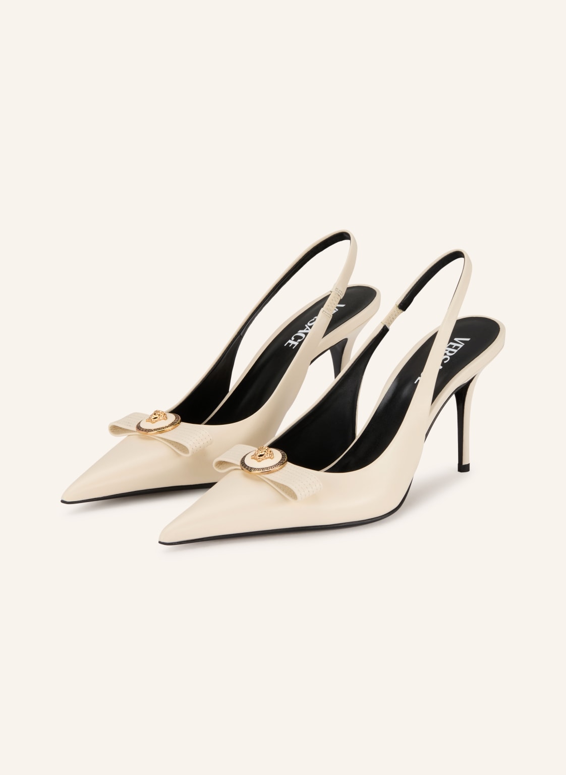 Versace Czółenka Typu Slingback weiss