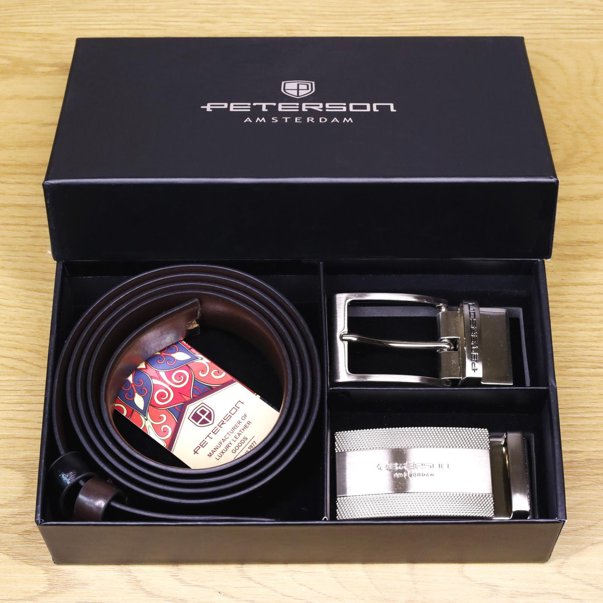 Meski zestaw prezentowy skóra naturalna Peterson PTN KL-B007-S001-D