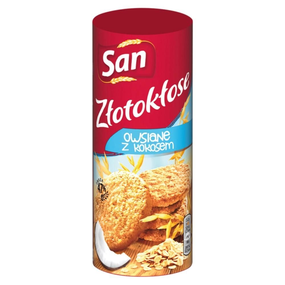San Złotokłose ciastka owsiane z wiórkami kokosowymi - 188 g