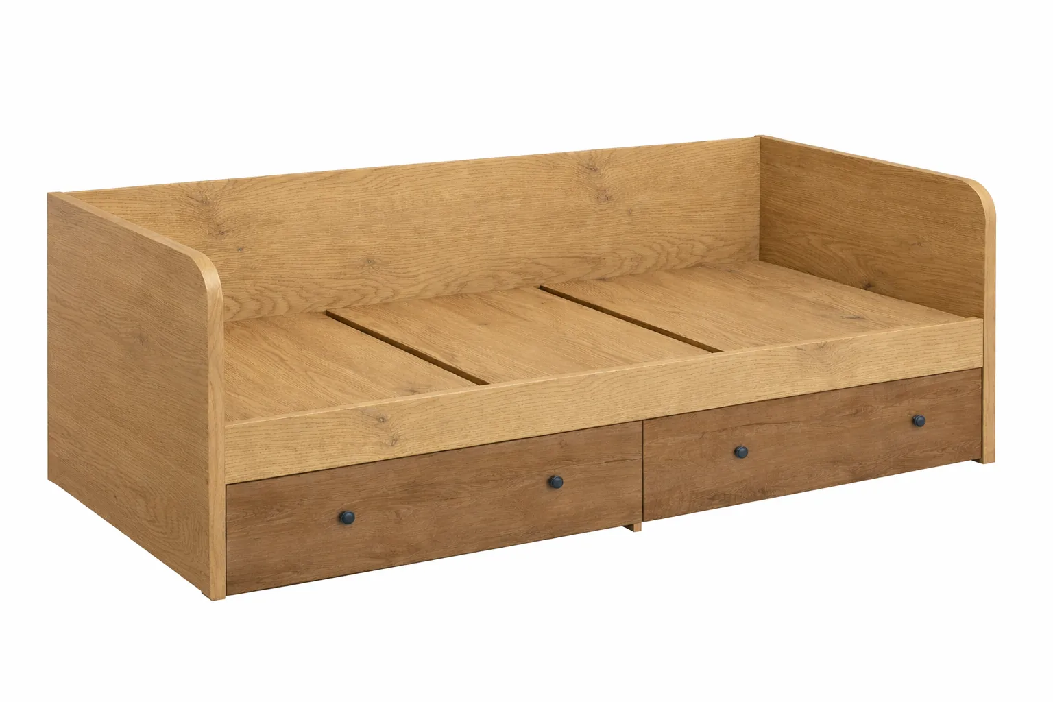 Łóżko z szufladami dąb cremona + dąb lefkas A1-A94