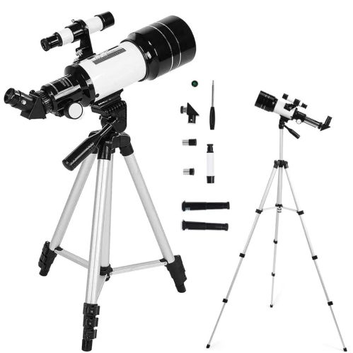 Teleskop Astronomiczny Luneta Optyczna GENETIC OPTIC F300/70M 15-150x + Duży Statyw + Akcesoria.