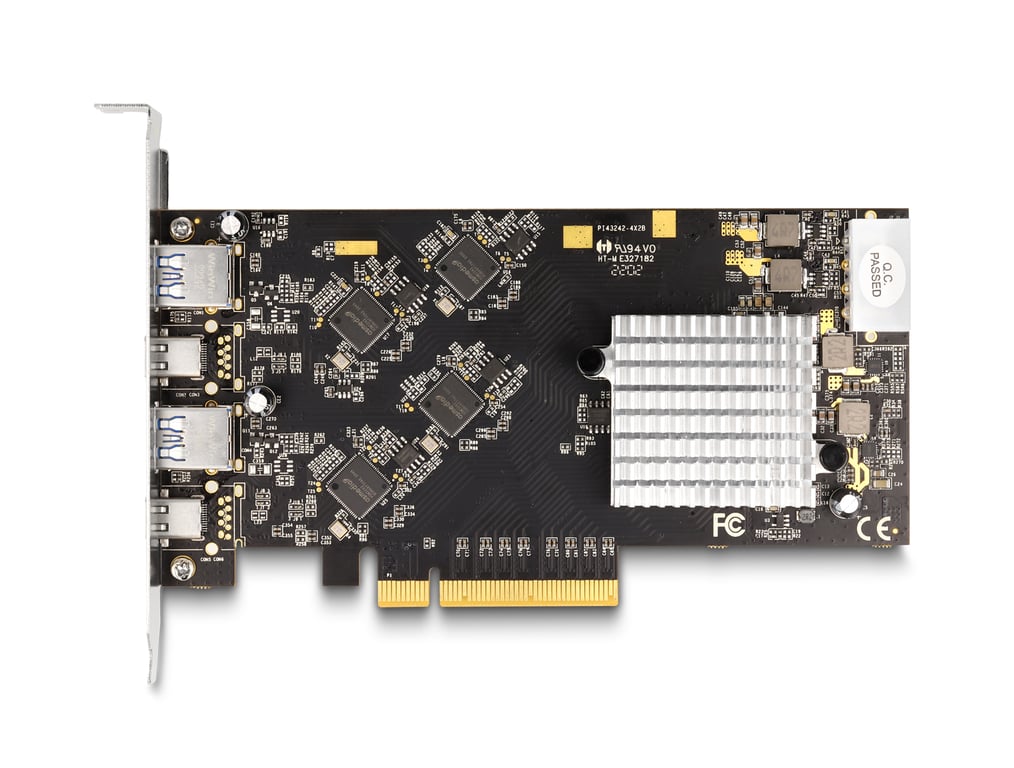 DeLOCK Karta PCI Express x8 z 2 x USB 20 Gbps USB Type-C żeński i 2 x USB 10 Gbps Typ-A żeński - Quad Channel 90097