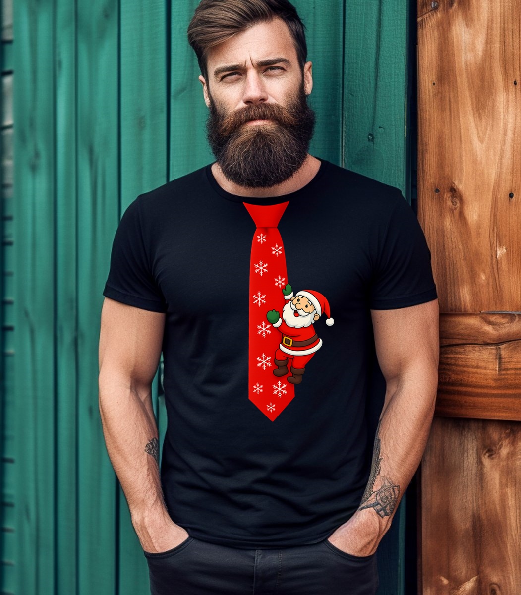 Świąteczna koszulka z nadrukiem krawata - krawacik60