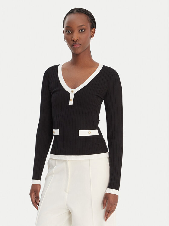 Guess Sweter 180588 Czarny Classic Fit